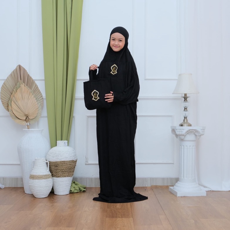 KODE P28I mukena anak terusan remaja hadramaut terusan terompah polosan banyak warna mukenah jumbo