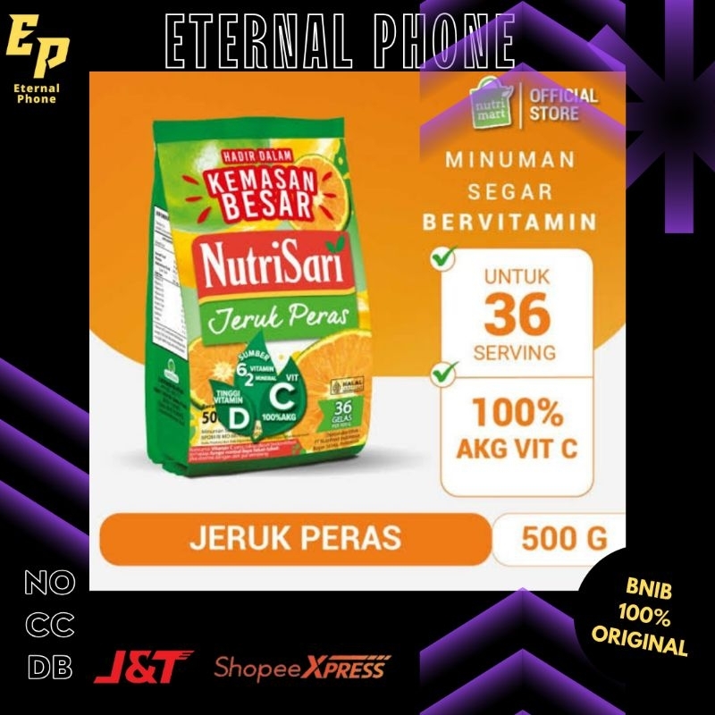 

Nutrisari Rasa Jeruk Peras 500 gr