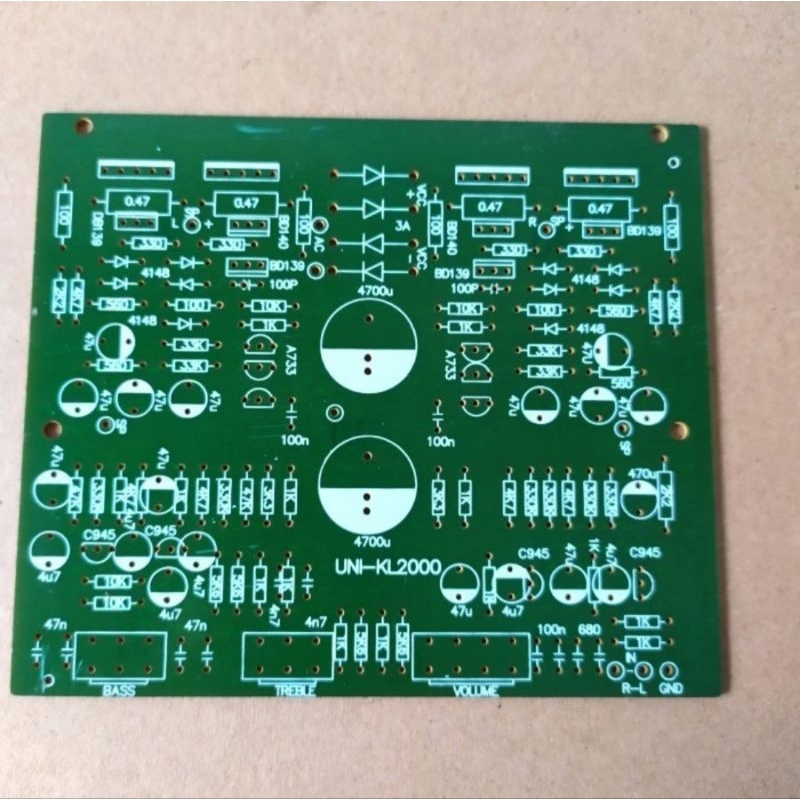 PCB Speaker Aktif Trebble,Bass,Volume/PCB Speaker Aktif Uni KL 2000/PCB Aktif Speaker