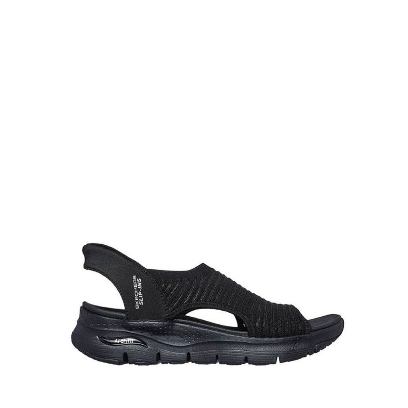 Sepatu Skechers Slip-Ins Arch Fit Women's Sandal - Black