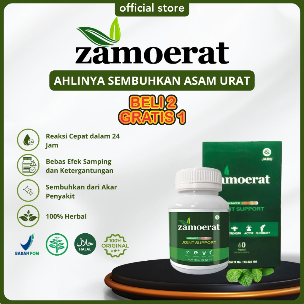 

Zamoerat 2 Botol Gratis 1 Obat Herbal Alami Cegah Persendian dan Syaraf Kejepit Original