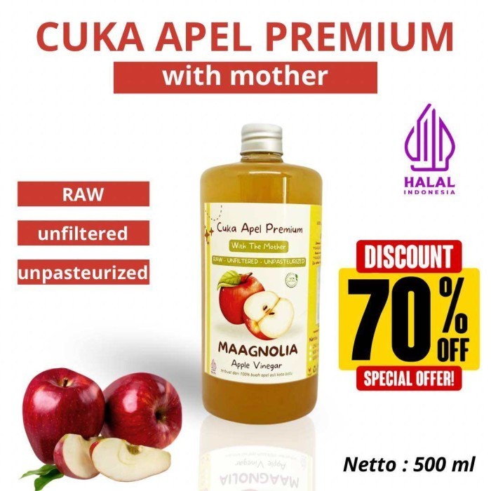 

Cuka Apel Maagnolia 500ml Original / Apple Cider Vinegar With Mother