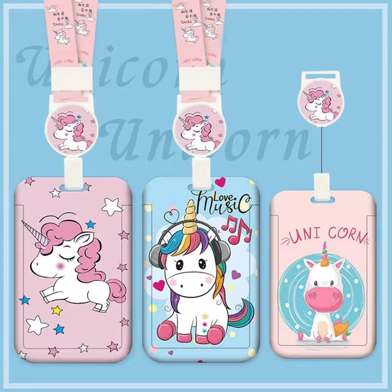 

IYYO KIDS | Kartun Unicorn Gantungan Name Tag ID Card Holder / Gantungan Kartu Nama / Tali ID Card / Tempat Kartu ID Card Holder Gantung Leher Name Tag Ujian Anak Sekolah Kuromi Sanrio