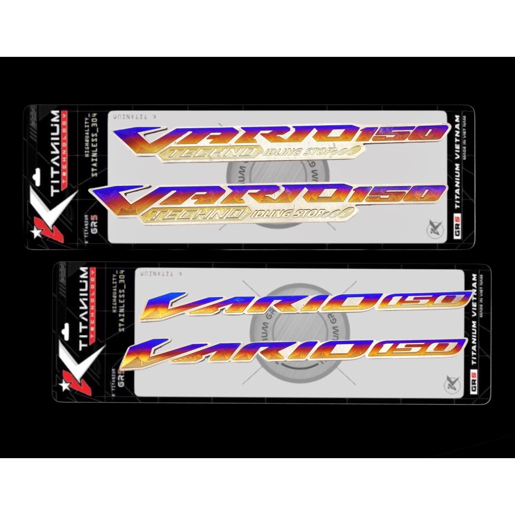 SALE EMBLEM LOGO BODY TTANIUM VARIO 150 ORIGINAL HARGA 1 SET KIRI KANAN