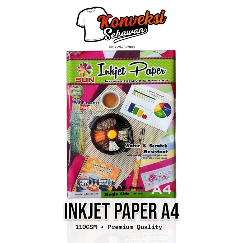 

Kertas Inkjet Paper A4 110gsm Bagus & Tebal