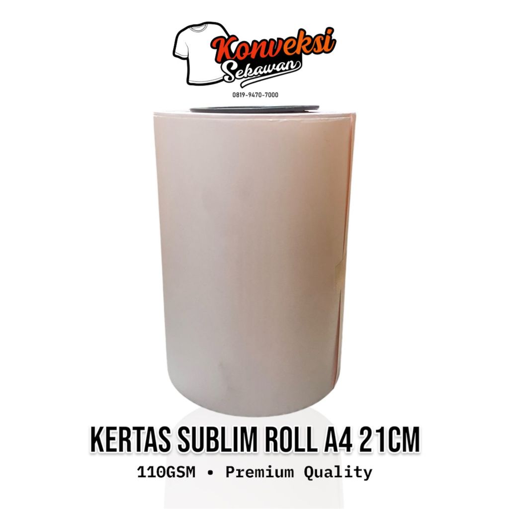 

Kertas Sublim Roll A4 21cm Premium Quality