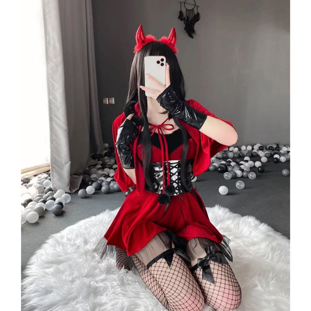 Women's 2024 Christmas Cosplay Costume Sets Santa Velvet Bunny Girls Lingeries Christmas Halloween P