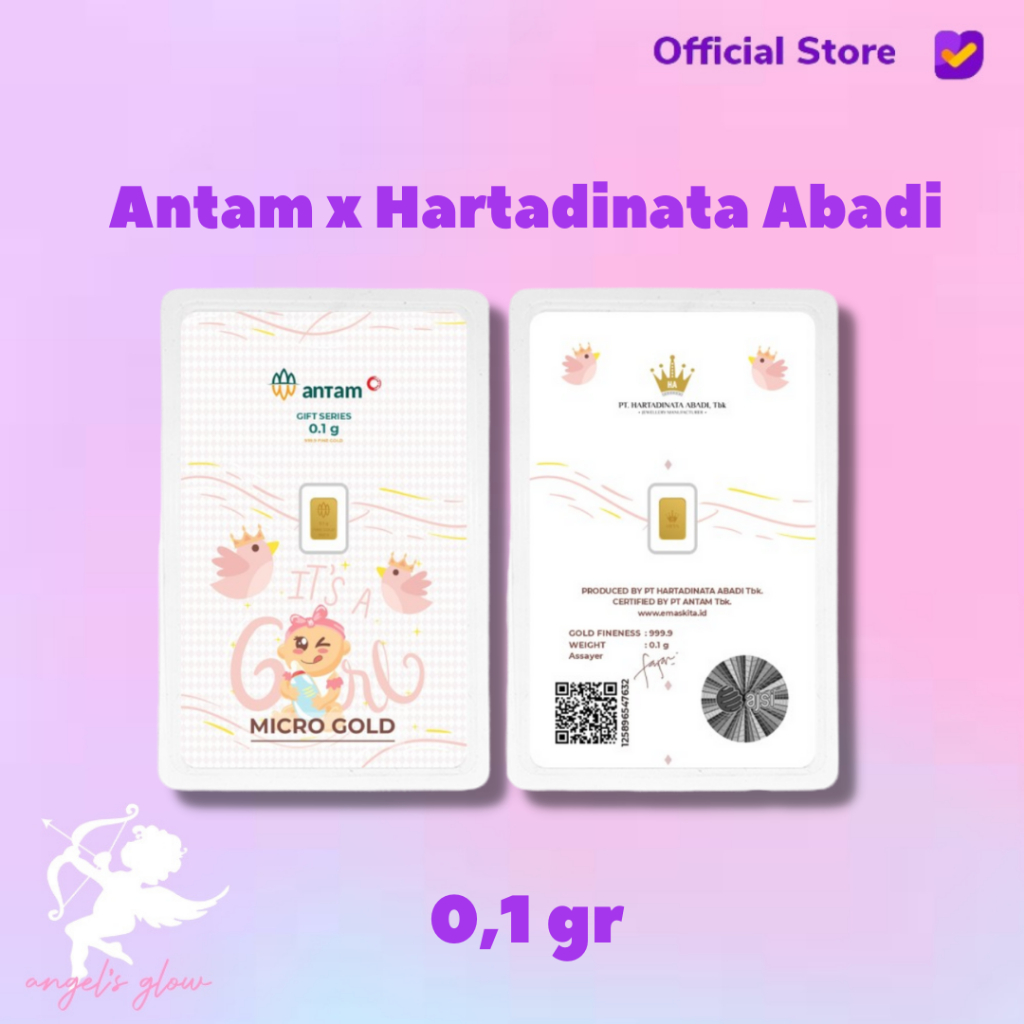 Micro Gold Antam Hartadinata 0.1 & 0.25 Gram Baby Girl 02