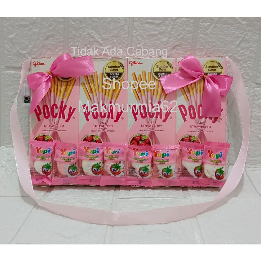 

Pocky 4pcs Pocky jinjing Buket Snack Buket Wisuda Buket pocky Hari ibu Hari Guru Ulang Tahun Gift Wisuda