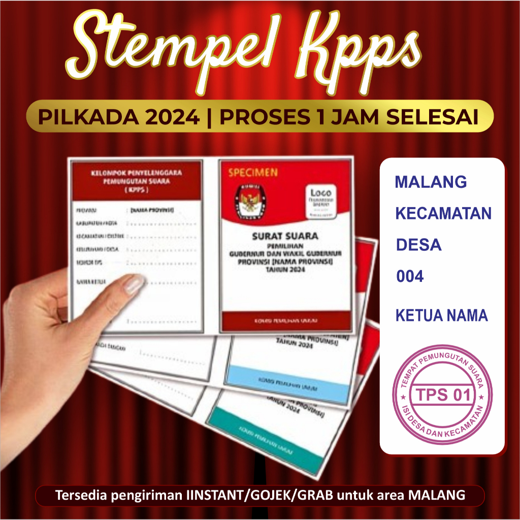 STEMPEL PILKADA STEMPEL KPPS 2024 PILKADA