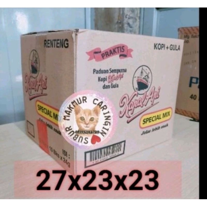 

Kardus Packing Bekas Kapal api Ukuran 23x27x23 Termurah