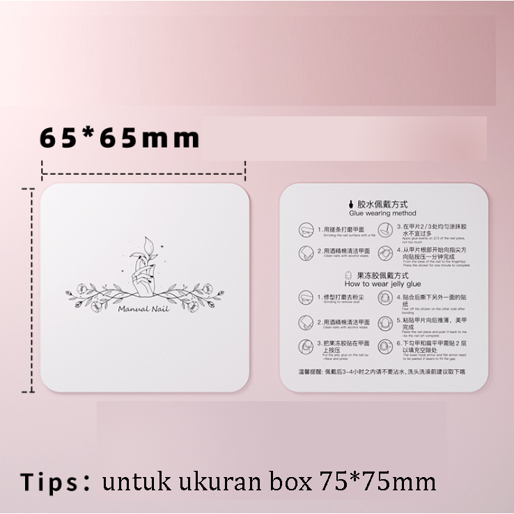 Alas Kertas Kuku Palsu Fake Nails/ Alas Nail Art/ Fake Nail Art Card/ Kartu Kuku Palsu NL068