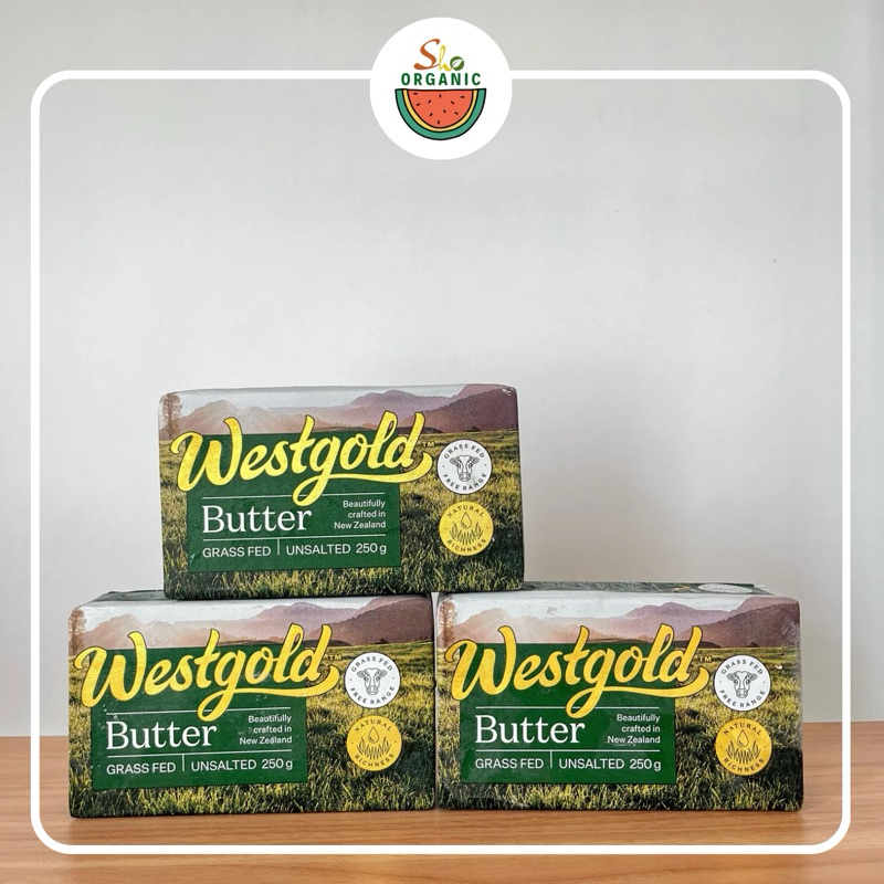 

BUTTER MENTEGA UNSALTED 250gr 1Kg Halal Grassfed New Zealand - West Gold