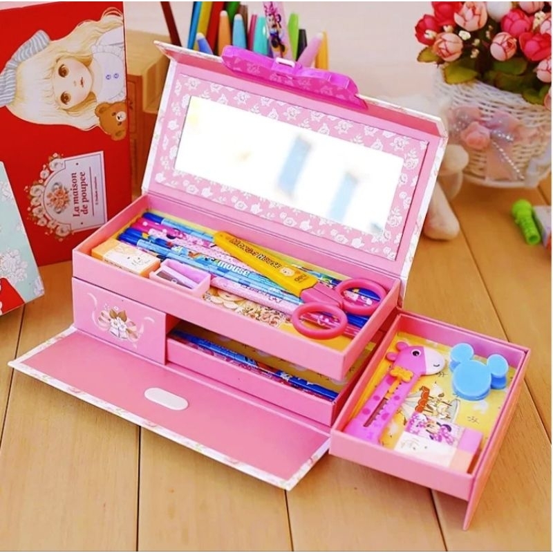 

Tempat Pensil Kode Susun 3 Disney / Kotak Pensil Pin 3D / Fancy