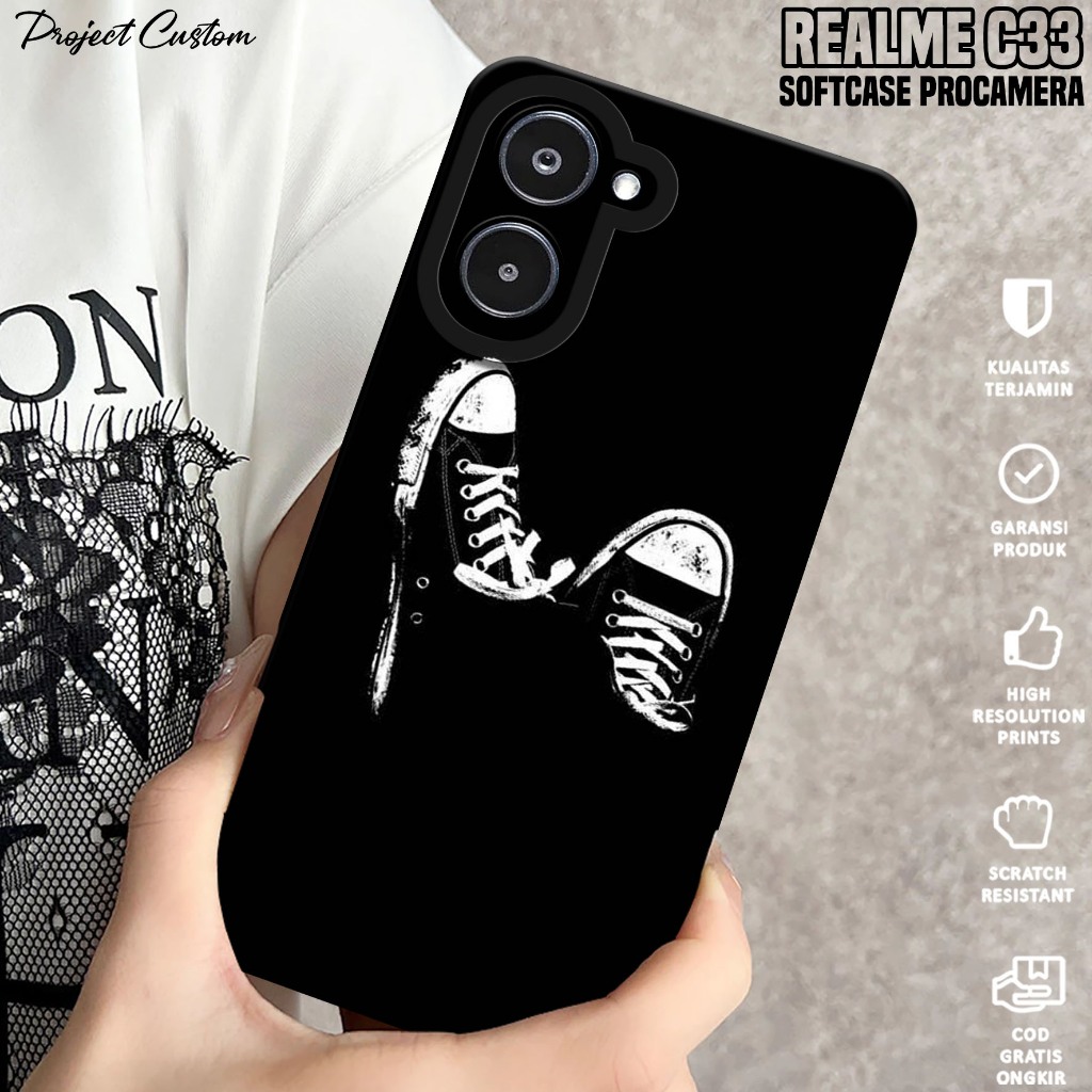 Softcase Hp Realme C33 - Case Hp Realme C33 ( BLCK ) Silikon Hp Realme C33 - Casing Hp Realme C33 - 
