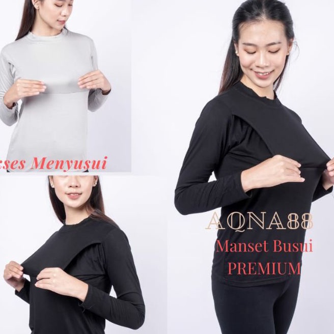 KP8 Busui  Manset Busui  Kaos Busui  Kaos Busui Lengan Panjang  Busui Bukaan Kanan Kiri Inner Busui