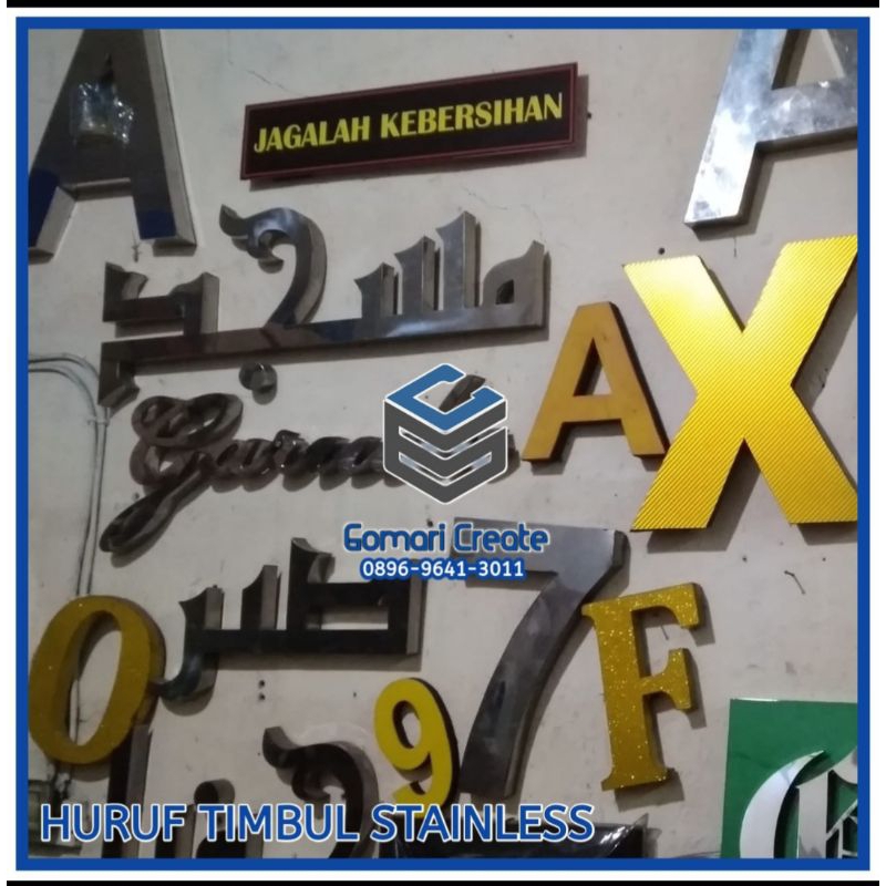 Huruf Timbul Stainless