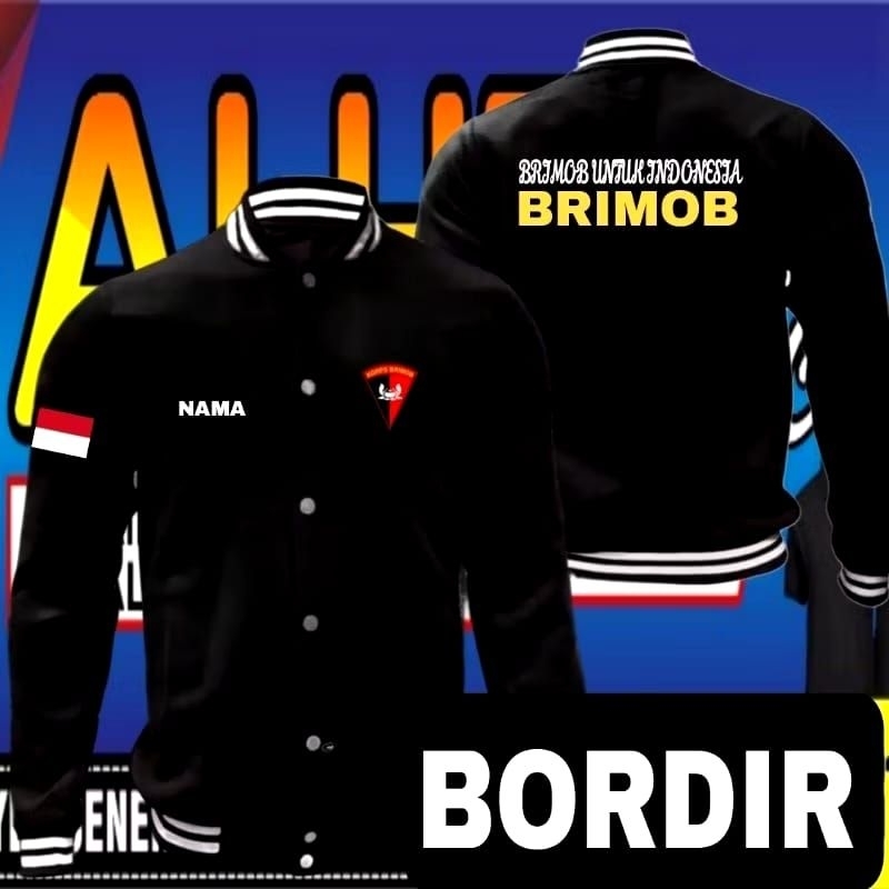 Jaket bordir Brimob jaket Brimob jaket varsity Brimob jaket baseball Brimob jaket kerja Brimob jaket