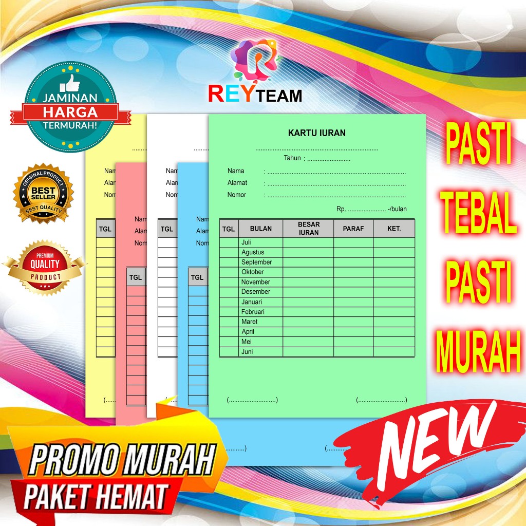 

100 KARTU IURAN BARU ! ReyTEAM