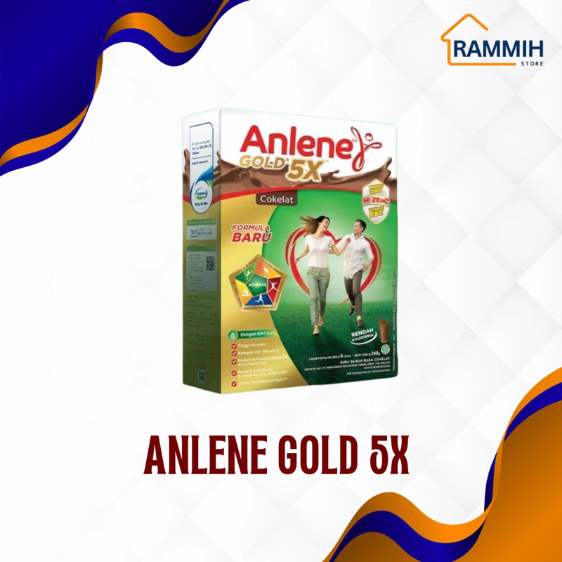 

Susu Anlene Gold 5X 240gr ras Cokelat