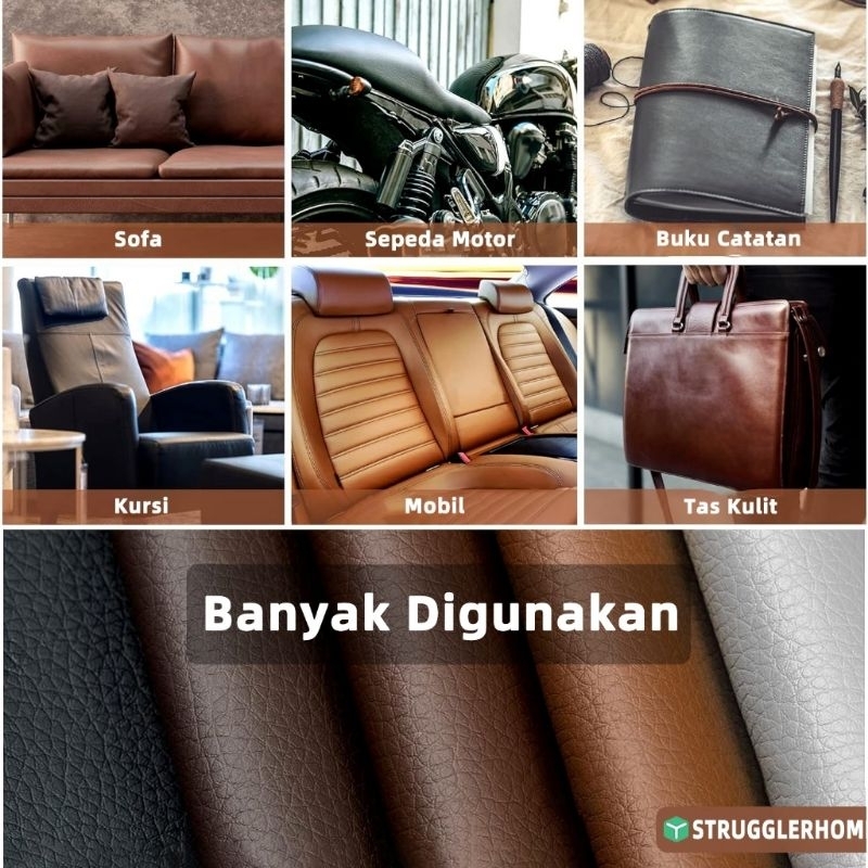 stiker kulit premium perbaikan reparasi kursi sofa jok mobil motor sudah berperekat sangat kuat
