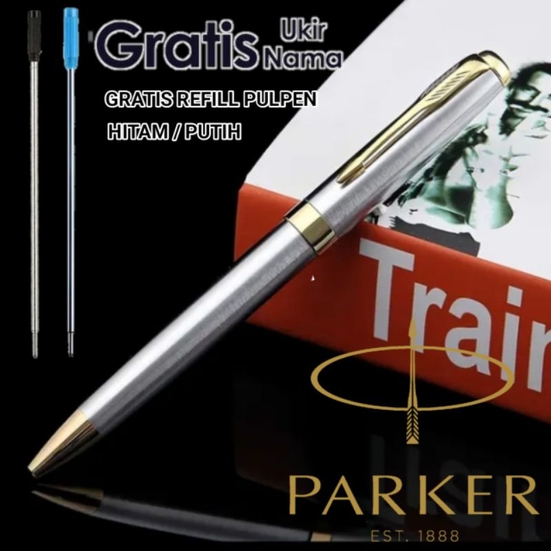 

Pulpen Mewah Ballpoint Parker Gratis 1 Refill Pen Dan Gratis Grafir Nama Sudah Berikut Box Exlusive