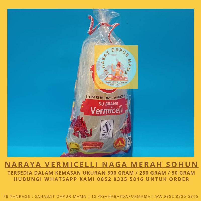 

Naraya Vermicelli Naga Merah Sohun Ukuran 250gram