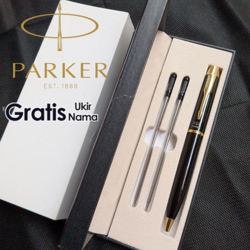 

Pulpen Giftset Pen Ballpoint Parker Twist Action Dengan 2 Refill Pen Gratis Grafir Nama