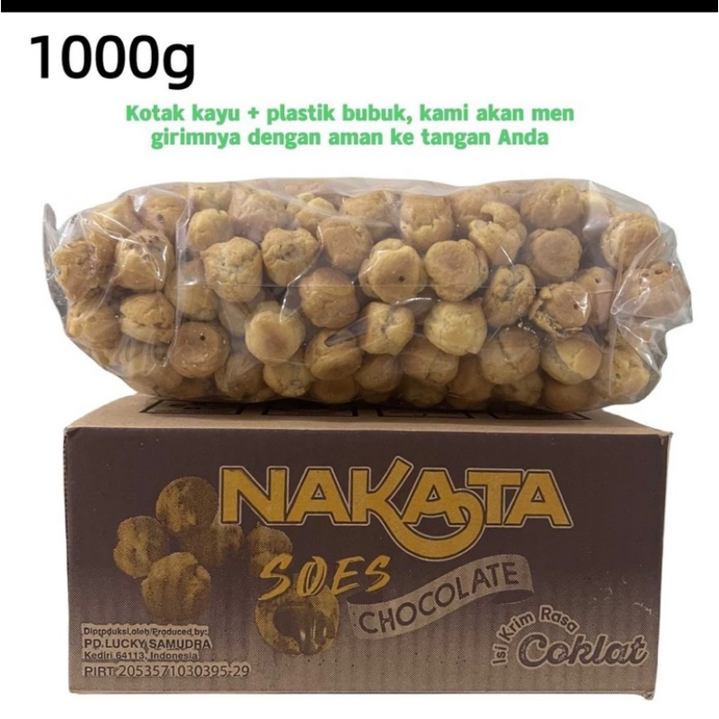 

COD Soes Coklat Cokelat 500g/1kg halal Kue Sus Kering Isi soes coklat lumer 1 kgr Enak Murah （Cemilan keluarga, cocok untuk dewasa dan anak-anak） Chocolate Food Makanan Snack