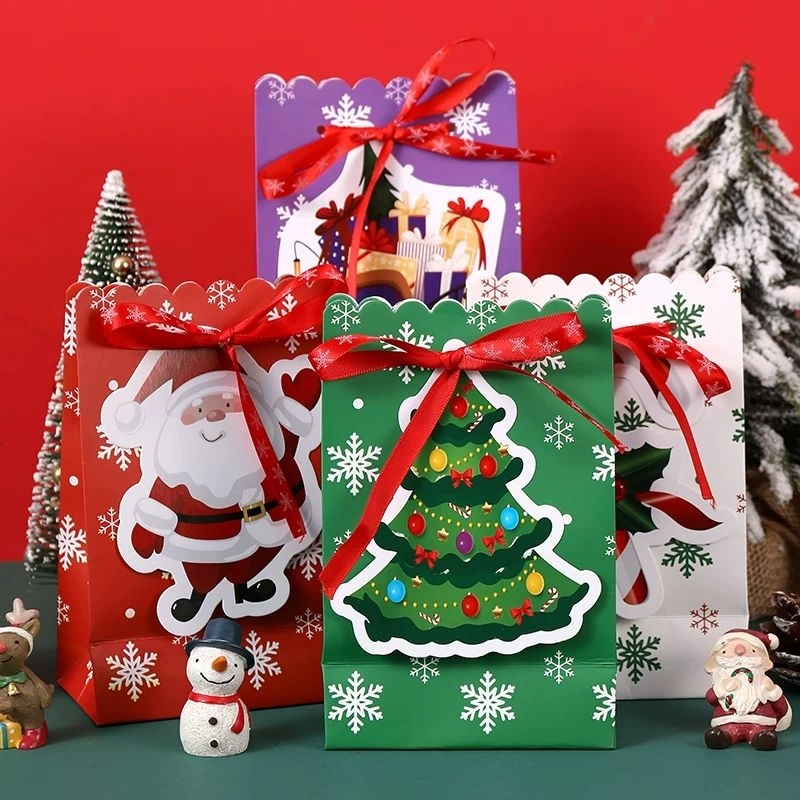 

(5PCS) Paperbag Natal Kemasan Natal Kemasan Cookies Natal Kemasan kue Natal