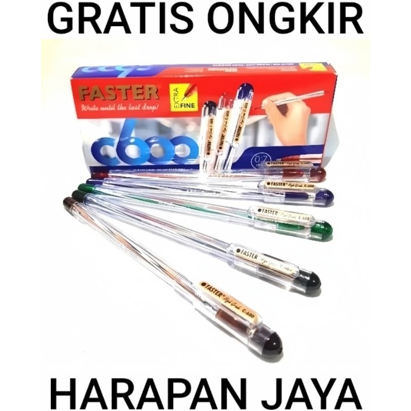 

Bolpoin Pen C-600 FASTER 0.7mm Per Lusin ( ISI 12 PCS )