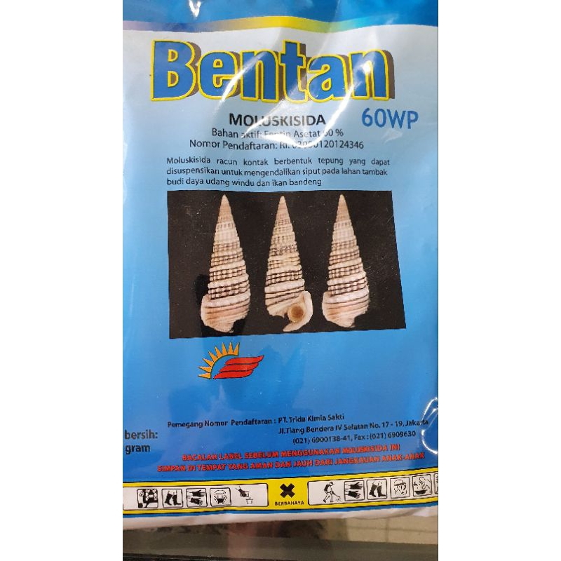 Pembasmi Keong/Siput Bentan 60WP 50gr & 100gr/Bentan Biru