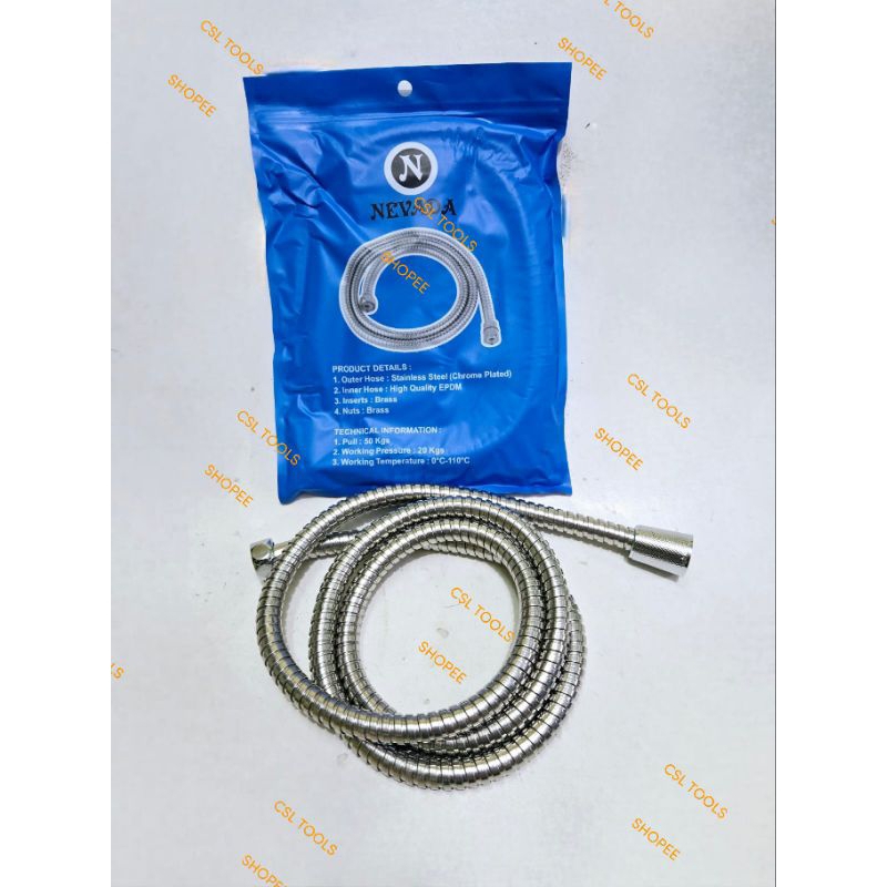 Selang Shower Mandi 150 cm / Selang Hand Shower Mandi / Selang Fleksibel Shower