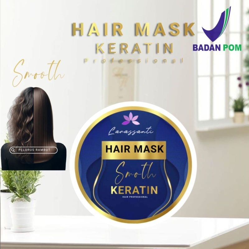 Hair Mask Smooth keratine meluruskan menghaluskan rambut anak/dewasa 100ml