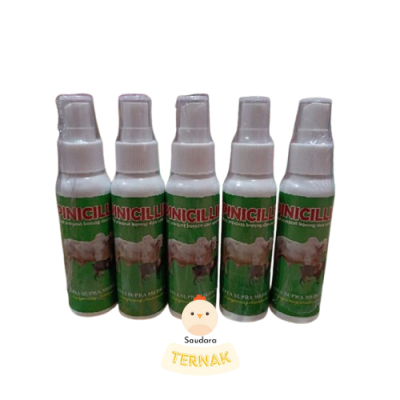 Pinicillin Spray 120 ml Obat Semprot Luka Hewan Sapi Koreng Kerbau