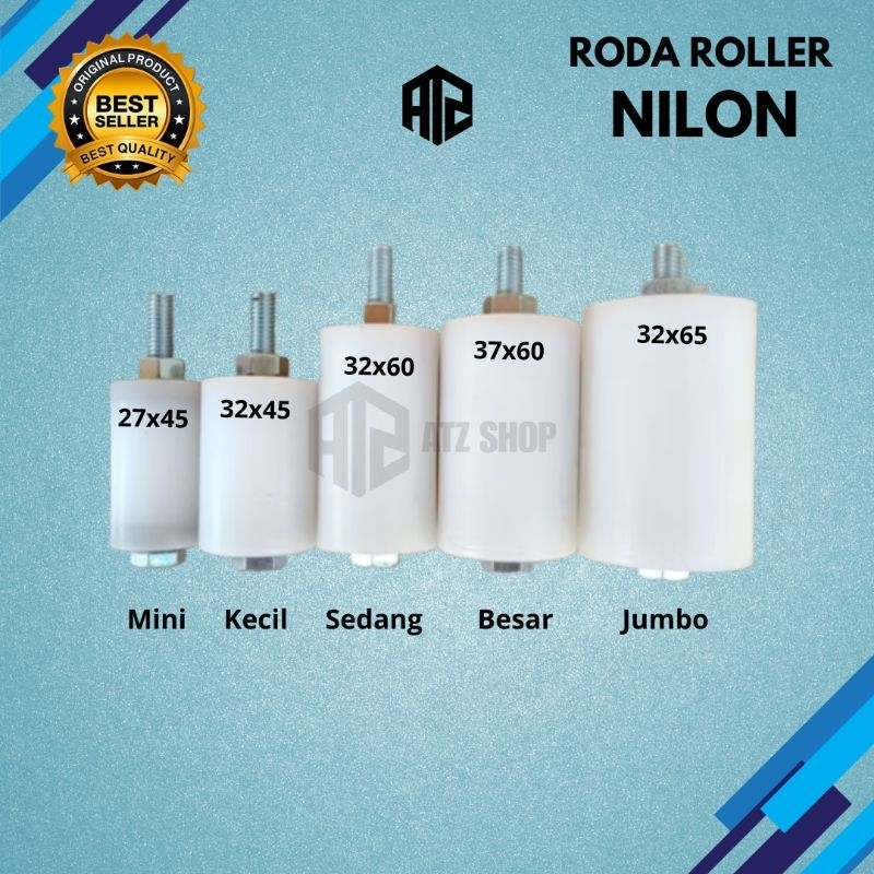 RODA ROLLER NILON KECIL, SEDANG, BESAR, JUMBO | RODA PAGAR ROLLER NYLON