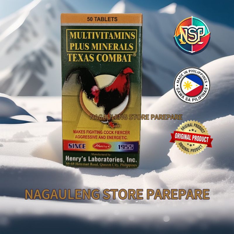 Texas Combat Multivitamin Plus Mineral isi 50 butir || Texas combat vitamin ayam impor