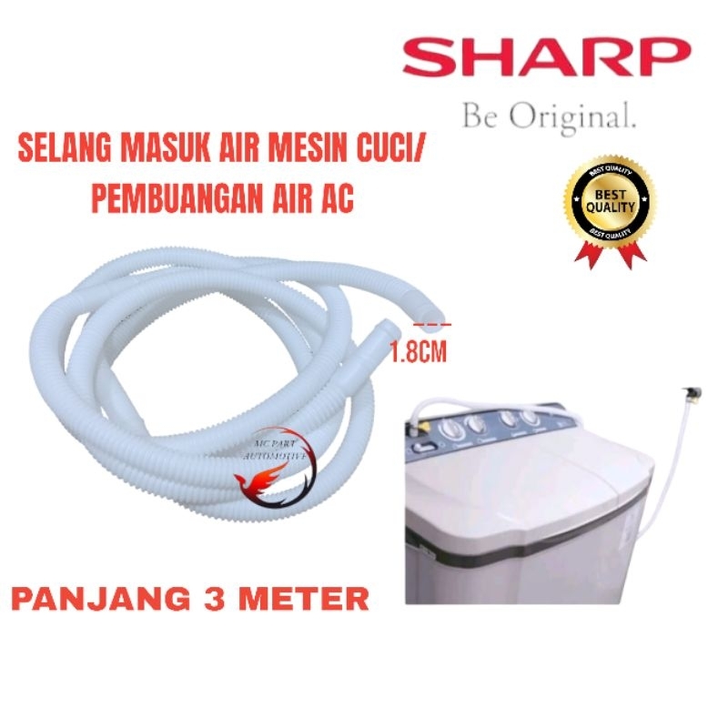 Selang masuk air mesin cuci Sharp selang isi air panjang 3 meter