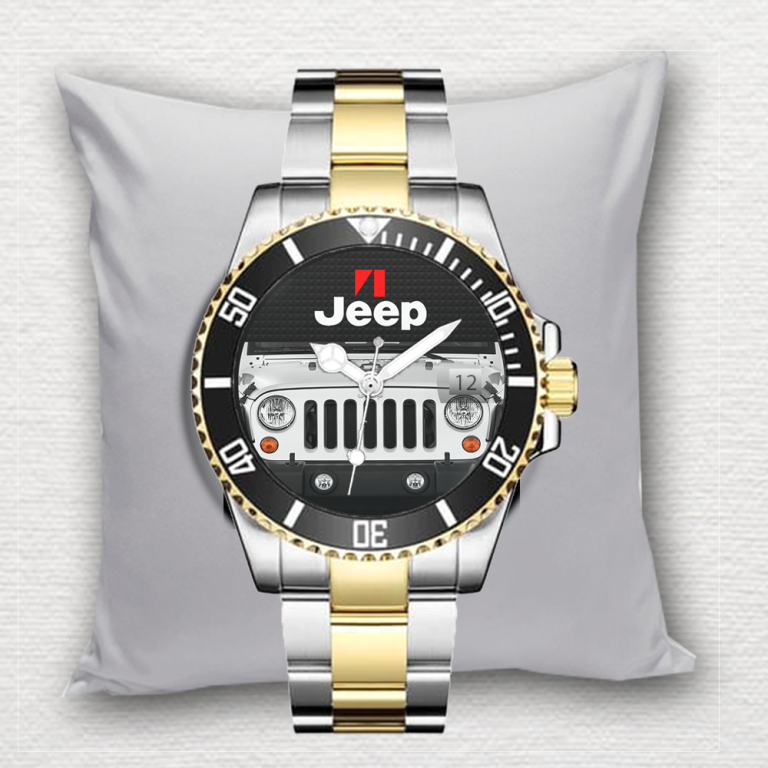Jam Tangan Pria JEEP JIMNY Tanggal Stainless Steel Perak Silver Gold Cowok Dewasa Custom Keren Terba