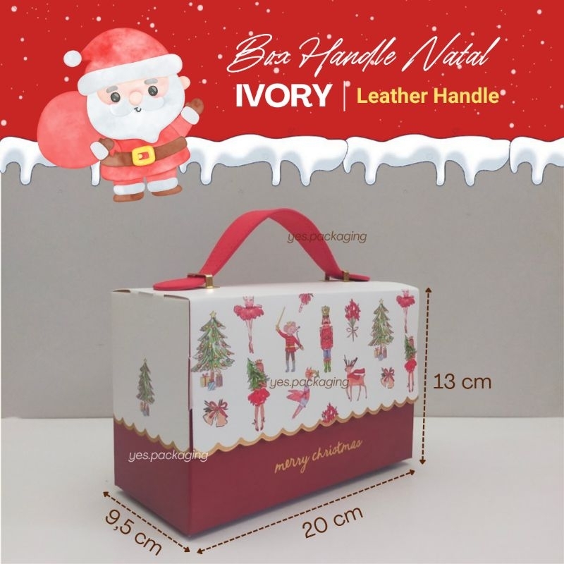 

[20x9,5x13cm] Box Handle Kotak Tas Hampers Christmas Natal