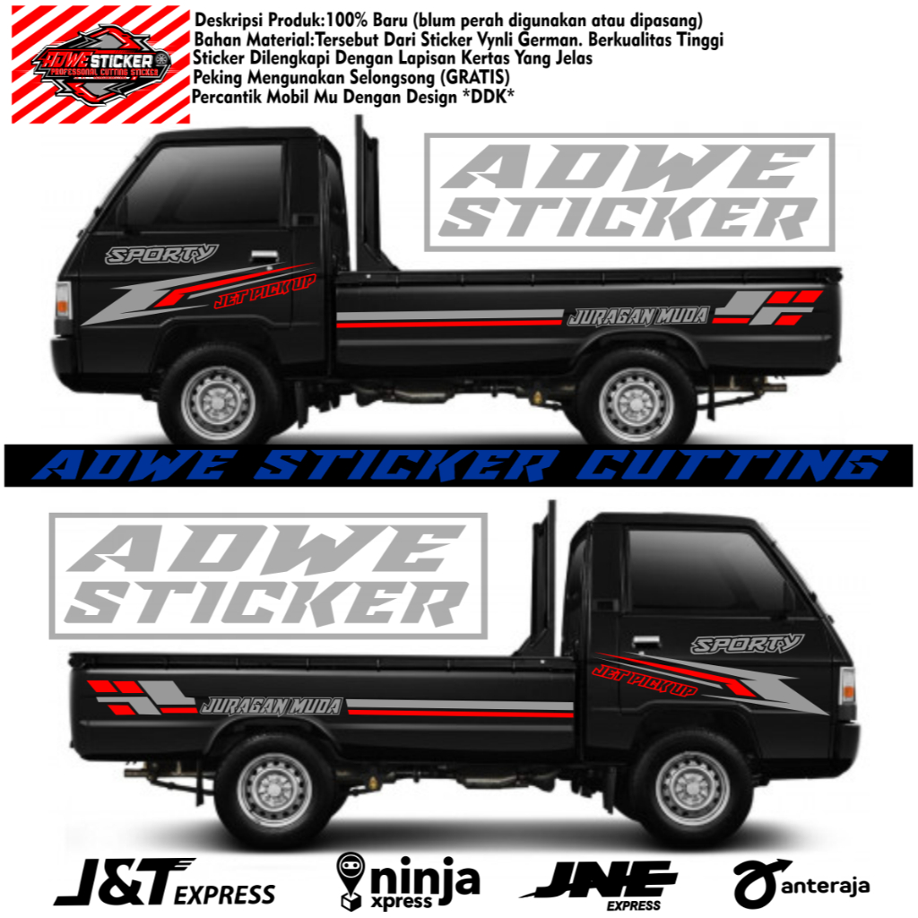 sticker mobil pick up l300, t120 ss sticker mobil carry