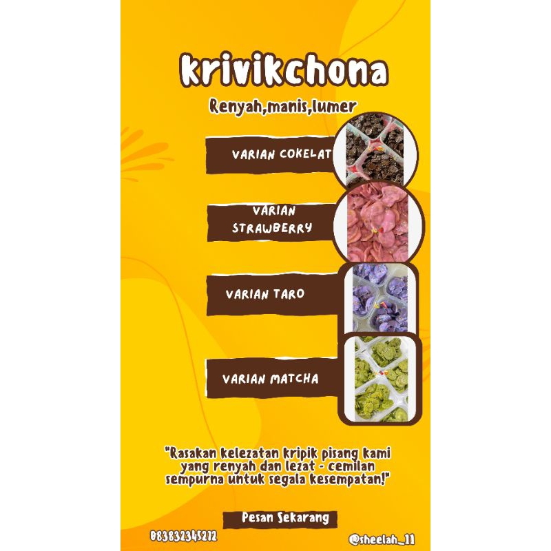 

krivikchona/keripik pisang coklat 300gr