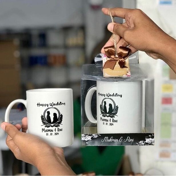 Souvenir Pernikahan Gelas Keramik /  Souvenir Gelas Keramik / Souvenir UlangTahun Keramik