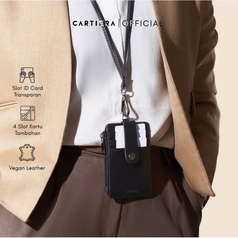

cartiera vex lanyard id card name tag kalung kulit praktis