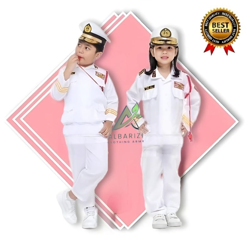 baju anak  TNI-AL / Setelan Angkatan lautAnak / Seragam TNI -AL Anak Laki Laki dan Perempuan