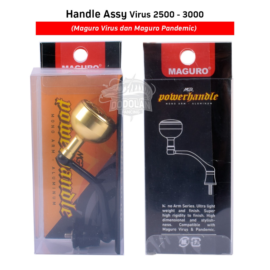 Sparepart Handle Assy Reel Maguro Virus | Pandemic Ukuran 2500 3000 4000 5000 Dodolan Pancing