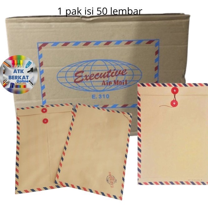 

Diskon 5 pcs Amplop coklat Folio Tali airmail 31 Executive P33