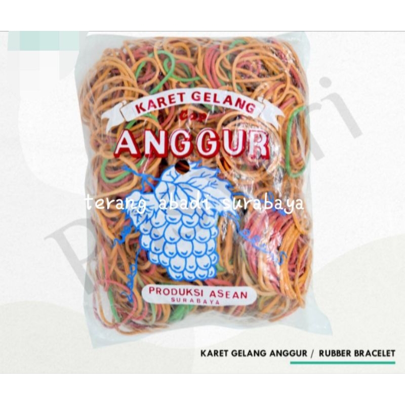 (500gr) Karet Gelang Anggur/Karet Bungkus Nasi/Karet Makanan/ Karet Mainan