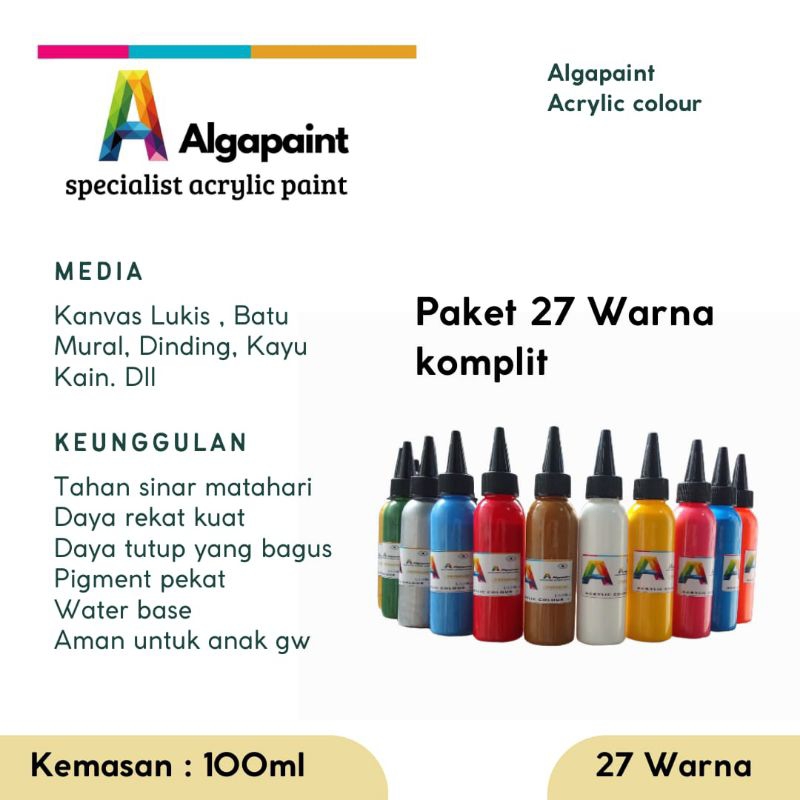 

Algapaint cat akrilik/mural/ lukisan/dinding/kayu/kain/sepatu/painting/catair/lukis/art/catlukis/acrylicpainting/melukis/alatlukis/acrylic/kuaslukis/senilukis/drawing/catminyak/acrylicpaint/pelukis/belajarlukis/perlengkapanlukis/hobilukis/lukisanaesthetic