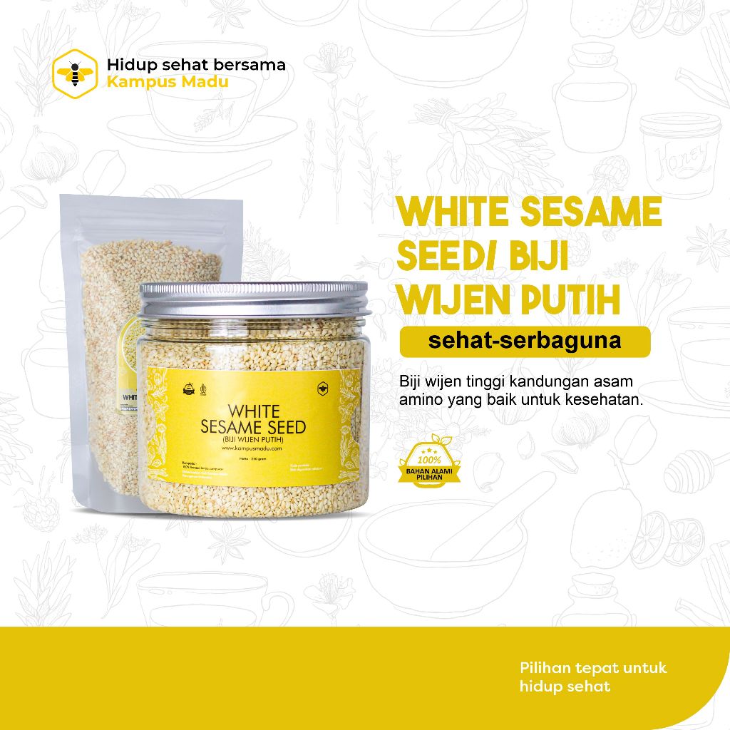 

Wijen Putih Roasted / Panggang / White Sesame Roasted 100gram